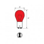 Durite - Bulb 12V 21/5W BAW15D RED  - 7-005-67