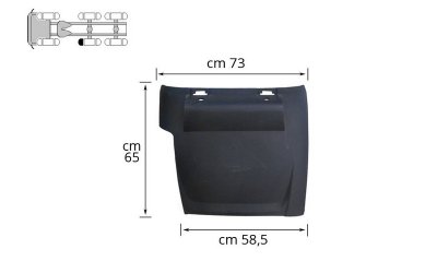 REAR MUDGUARD FRONT LH WITH CUTOUT - D5X409