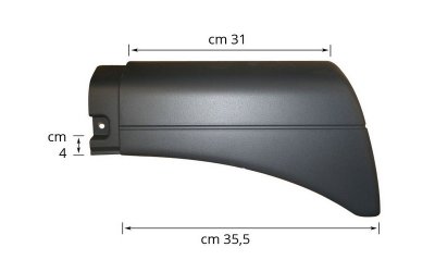 RH MUDGUARD EXTENSION SHORT (36cm with CUT OUT) - MN1024