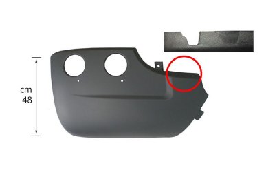 RH FRONT BUMPER LOW CAB (46.5cm) - SR9102