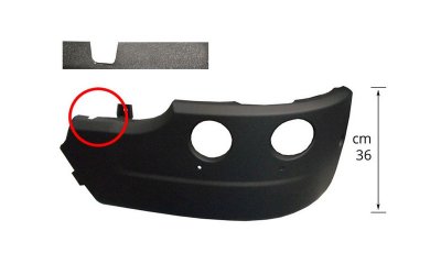 LH FRONT BUMPER HIGH CAB (36cm) - SR9107