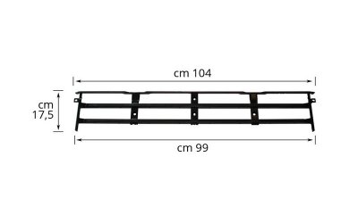 UPPER/LOWER GRILLE STEEL - V2H207