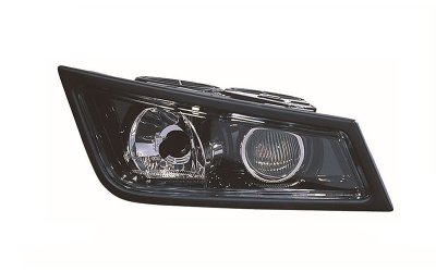 FOGLAMP WITH CORNERING LAMP RH H3+H7 BLACK - V3H726B