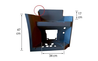 FOOTSTEP LOWER RH GREY - ACTROS MP4 - MB1276G