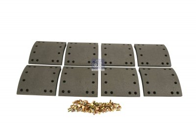 Drum brake lining kit, axle kit W: 150 mm, S: 18,5 mm DT Spare Parts 5.92144