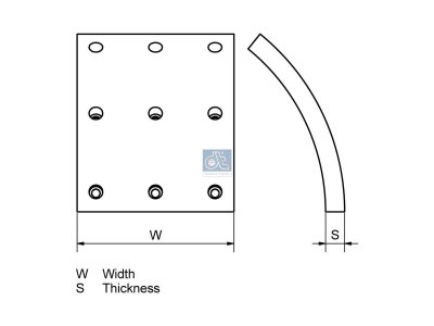 DT Spare Parts - Drum brake lining kit - 4.91498