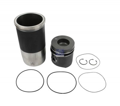 Piston with liner D: 128 mm DT Spare Parts 3.90025