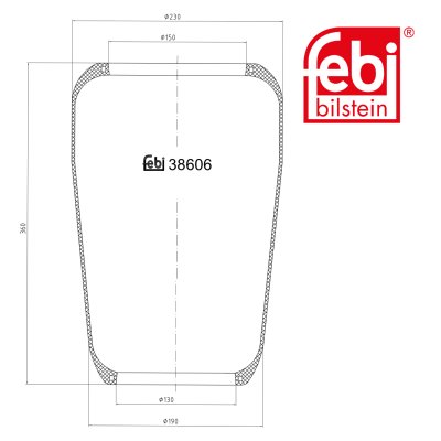 Air Spring - Febi 38606 - Pack Size: 1