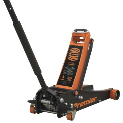 Sealey Trolley Jack 3 Tonne Low Profile Rocket Lift Orange