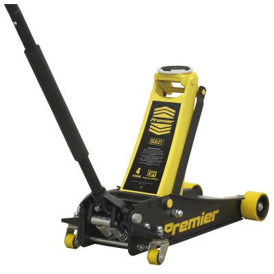 Sealey Premier Low Profile Trolley Jack with Rocket Lift 4 Tonne - Yellow