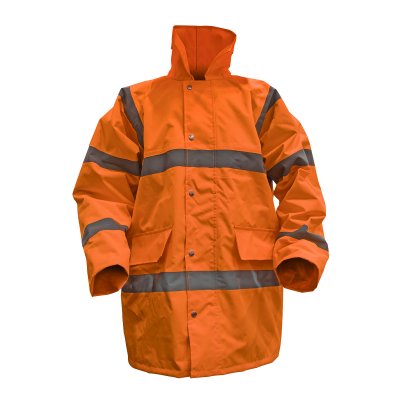 Sealey Worksafe Hi-Vis Orange Jacket with Quilted Lining - Large