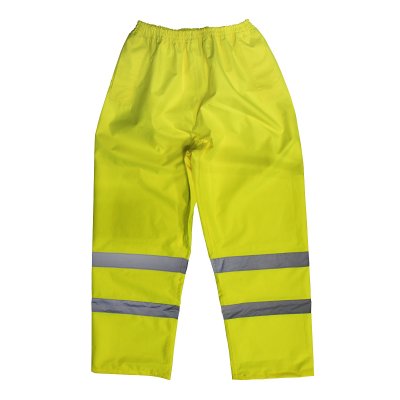 Sealey Worksafe Hi-Vis Yellow Waterproof Trousers - Medium