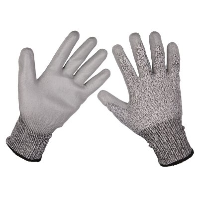 Sealey Worksafe Anti-Cut PU Gloves (Cut Level C), X-Large - Pair