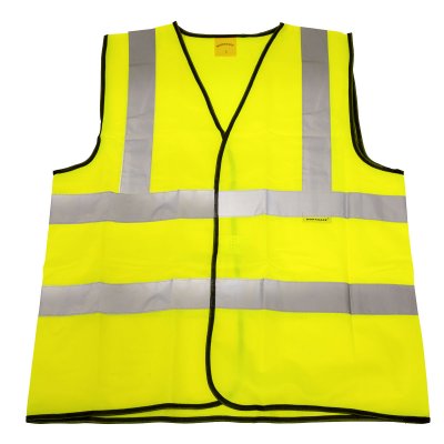 Sealey Worksafe Hi-Vis Yellow Waistcoat - Large