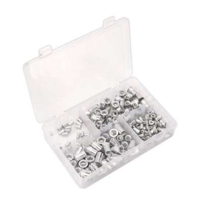 Sealey Threaded Insert (Rivet Nut) Splined Assortment M4-M8 200pc