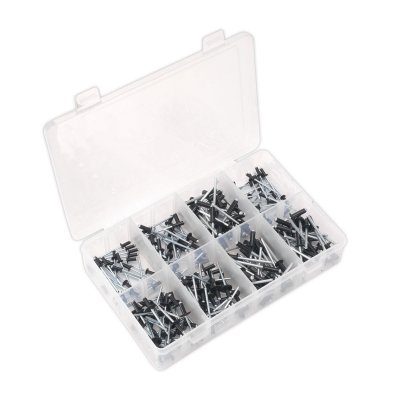 Sealey Rivet Assortment Black Anodised 200pc