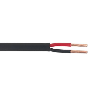 Sealey Thin Wall Flat Automotive Cable Twin 2 x 2mm 28/0.30mm 30m - Black