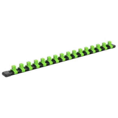 Sealey Premier Socket Retaining Rail with 16 Clips 3/8