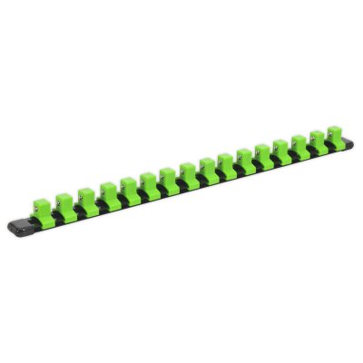 Sealey Premier Socket Retaining Rail with 16 Clips 1/2