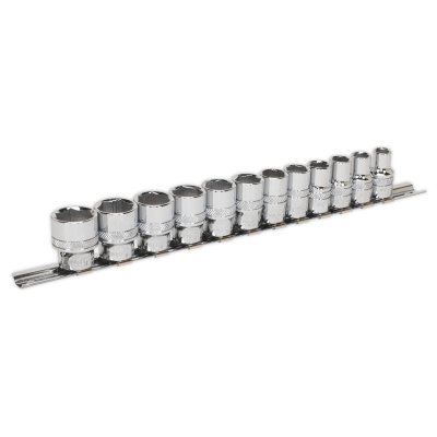 Sealey Premier Black Lock-On Socket Set 3/8