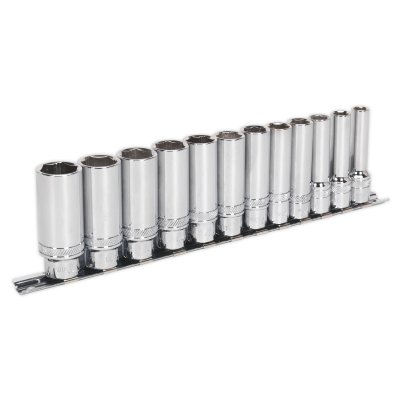 Sealey Premier Deep Lock-On Socket Set 3/8