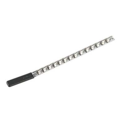 Sealey Premier Socket Retaining Rail with 14 Clips 3/8