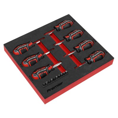 Sealey Stubby Screwdriver Set 17pc GripMAX