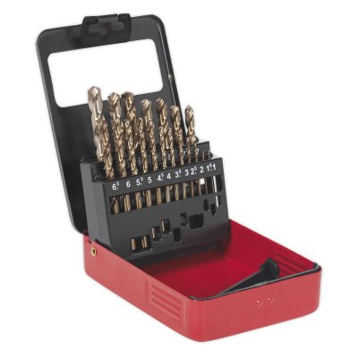 Sealey HSS Cobalt Fully Ground Drill Bit Set 19pc