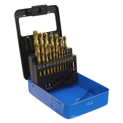 Sealey HSS Fully Ground Drill Bit Set 19pc - DIN 338