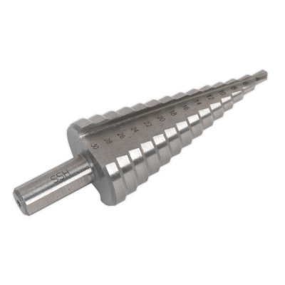 Sealey Double Flute HSS M2 Step Drill Bit 4-30mm