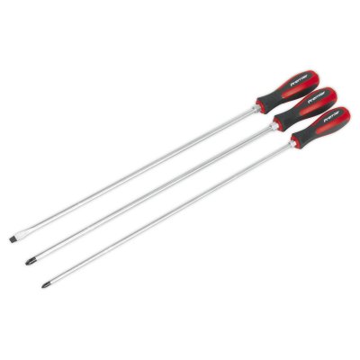 Sealey Premier Extra-Long Hammer-Thru Screwdriver Set 450mm 3pc