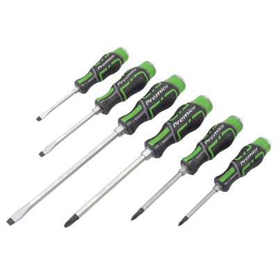 Sealey Premier Hammer-Thru Screwdriver Set 6pc - Hi-Vis Green