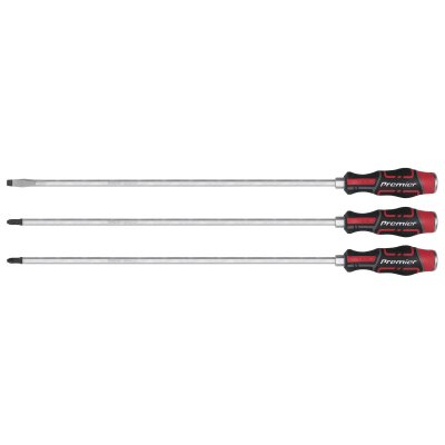 Sealey Premier Extra-Long Hammer-Thru Screwdriver Set 450mm 3pc