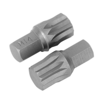 Sealey Premier Spline Bit M14 x 30mm - Pack of 2