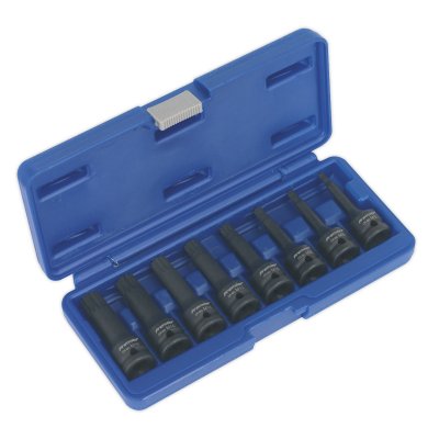 Sealey Premier Spline Impact Socket Bit Set 1/2