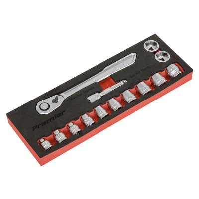 Sealey Low Profile Socket Set 14pc 3/8