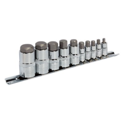 Sealey Premier Hex Stubby Socket Bit Set 1/4