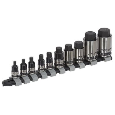 Sealey Premier Black Stubby Hex Socket Bit Set 1/4