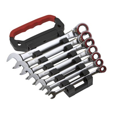 Sealey Premier Platinum Reversible Ratchet Combination Spanner Set 7pc