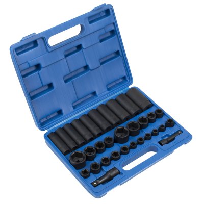 Sealey Premier Metric/Imperial Standard/Deep Impact Socket Set 3/8