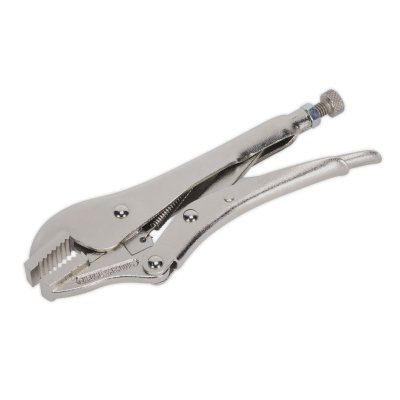 Sealey Premier Locking Pliers Straight Jaws 185mm 0-30mm Capacity