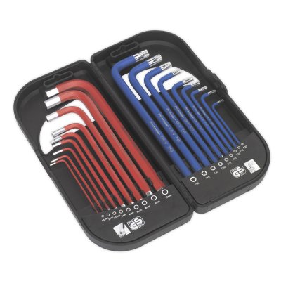 Sealey Premier Long Anti-Slip TRX-Star* & Ball-End Hex Key Set 18pc