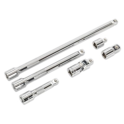 Sealey Premier Wobble/Rigid Extension Bar, Adaptor & Universal Joint Set 3/8