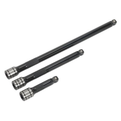 Sealey Premier Black Wobble/Rigid Extension Bar Set 3/8