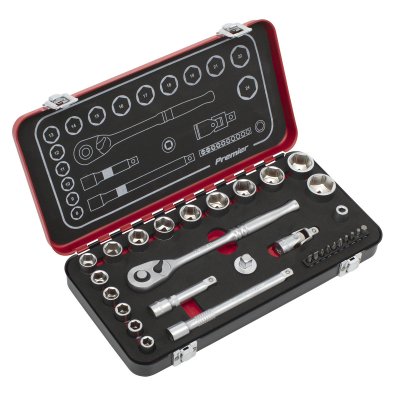 Sealey Premier Platinum Socket Set 3/8