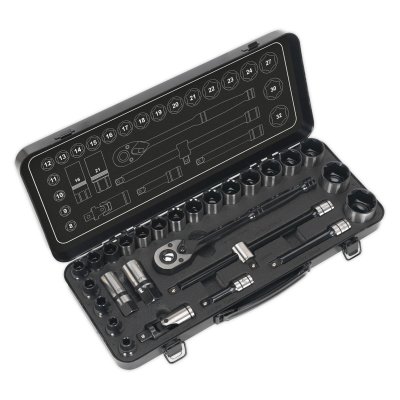 Sealey Premier Black Socket Set 1/2