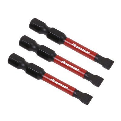 Sealey Premier Slotted Impact Power Tool Bits 5.5 x 50mm 3pc