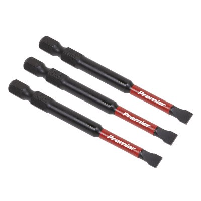 Sealey Slotted 5.5mm Impact Power Tool Bits 75mm - 3pc