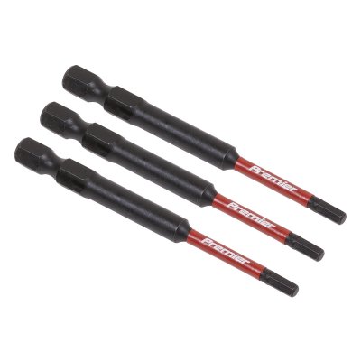 Sealey Premier Hex Impact Power Tool Bits 3 x 75mm 3pc