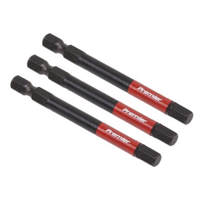 Sealey Premier Hex Impact Power Tool Bits 6 x 75mm 3pc